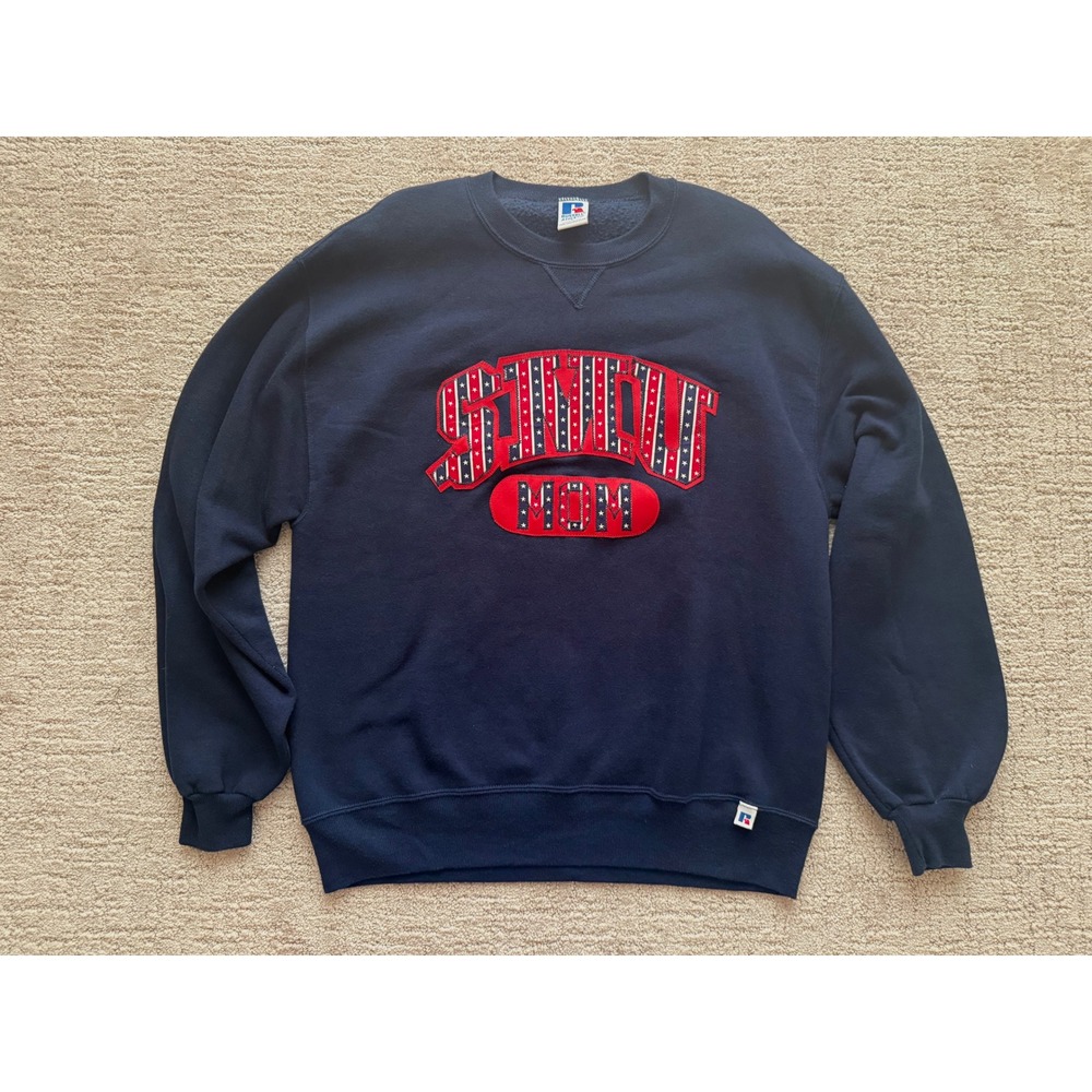 Vintage SMU Russell Athletic Sweatshirt Women Large Navy Vintage USA Made